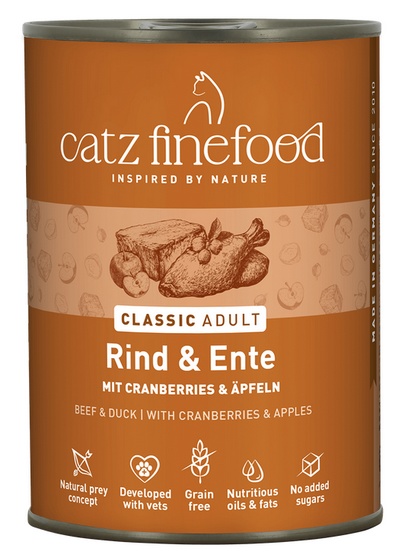 3 Catz Finefood Classic Wołowina i Kaczka (N.23) puszka 400g - obrazek 1