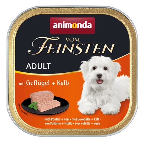 JcMCZhUcgFWMhcAHeZBR Animonda vom Feinsten Dog Adult Drób i Cielęcina 150g - obrazek 1