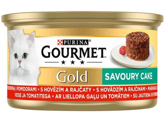 RhggNUhJhgMUKGgVeAeb Gourmet Gold Savoury Cake z Wołowiną i pomidorami 85g - obrazek 1