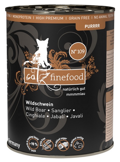 YWcEUXREWEYcTUaWaSMk Catz Finefood Purrrr N.109 Dzik puszka 400g - obrazek 1
