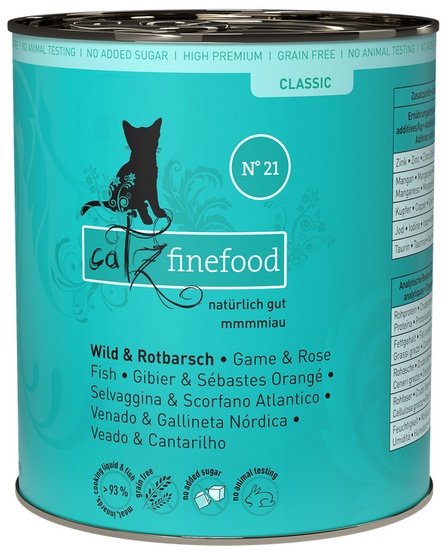 ZZTSWheTACjPeghAVhBb Catz Finefood Classic N.21 Dziczyzna i Karmazyn puszka 800g - obrazek 1