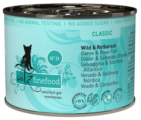 ZhUjJeQgaMZfXVUHNKeh Catz Finefood Classic N.21 Dziczyzna i Karmazyn puszka 200g - obrazek 1